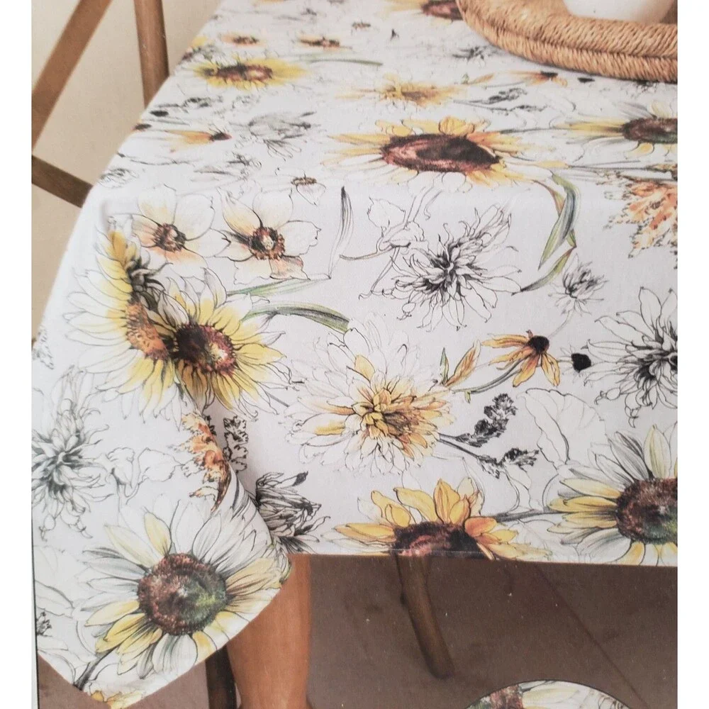 Fabric Printed Spillproof Tablecloth 70